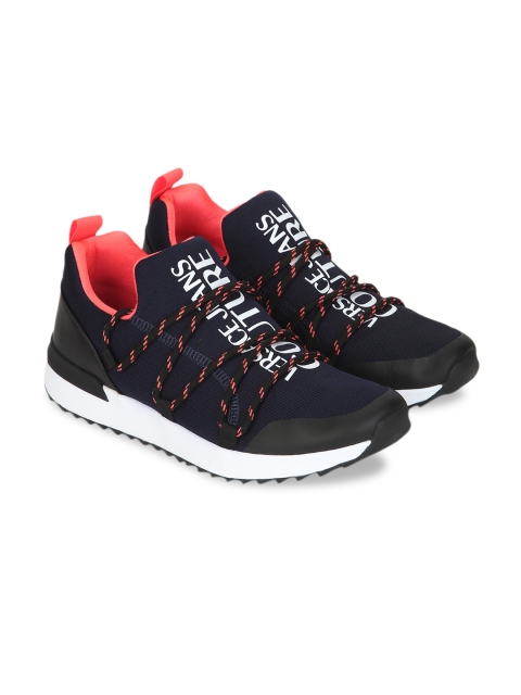 

Versace Jeans Couture Men Navy Blue Printed Sneakers