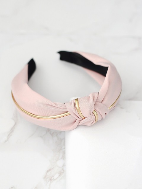 

Bellofox Women Pink & Gold-Toned Foiled Knot Hairband