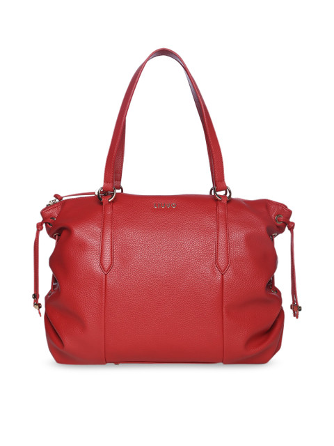 

LIU JO Red Textured PU Structured Handheld Bag with Tasselled