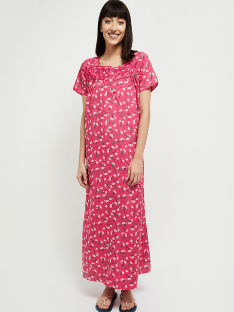 

max Pink Printed Maxi Nightdress