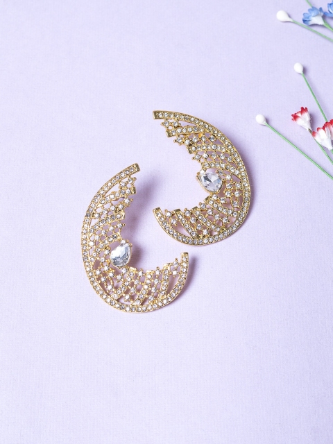 

Golden Peacock Gold Contemporary Ear Cuff Earrings
