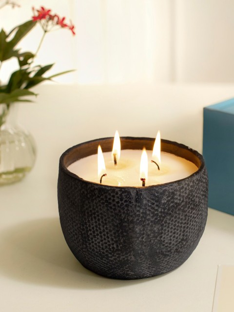 

ellementry Black & White Lotus Natural Soy Wax Eco Mix Bowl