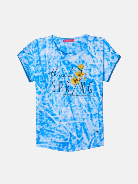 

Monte Carlo Blue Tie and Dye Regular Top