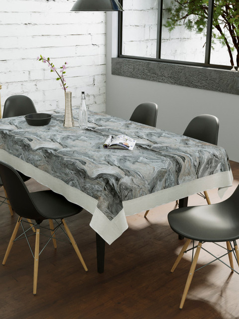 

Clasiko Grey & Beige Abstract Printed Anti Slip 6 Seater Table Cover