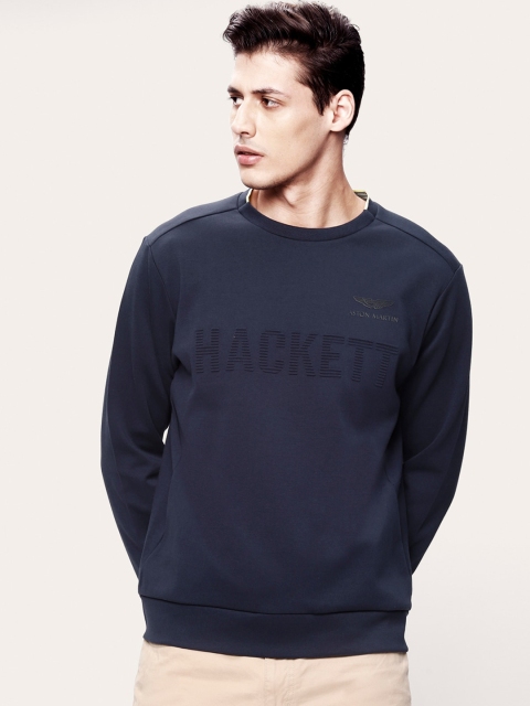 

HACKETT LONDON Men Navy Blue Printed Sweatshirt