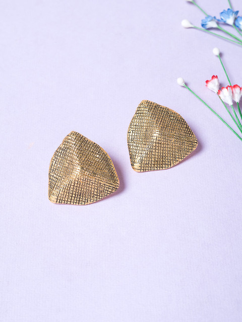 

Golden Peacock Gold Contemporary Studs Earrings