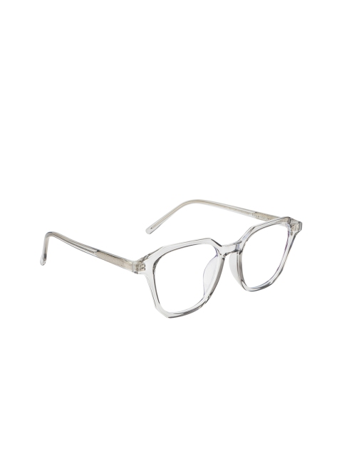

Ted Smith Unisex Grey & Transparent Full Rim Wayfarer Frames