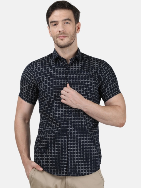 

Monte Carlo Men Navy Blue Slim Fit Slim Fit Printed Casual Shirt