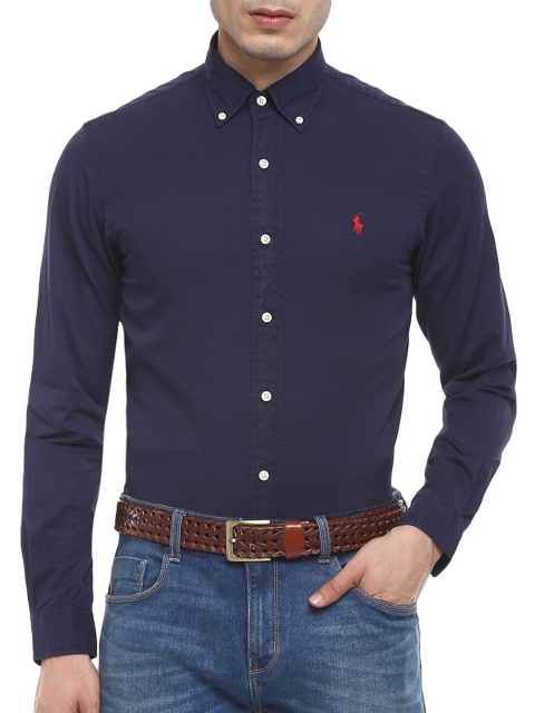 

Polo Ralph Lauren Men Navy Blue Slim Fit Casual Shirt