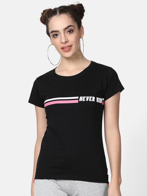 

V2 Value & Variety Black & White Regular Cotton Top