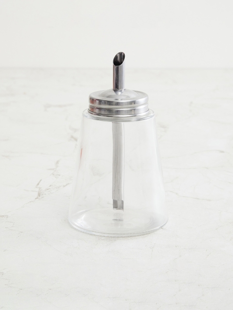 

Home Centre Transparent & Silver-Toned Solid Glass Sugar Jar