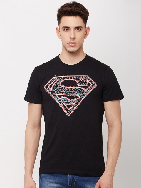 

Free Authority Men Superman Featured Black Printed T shirt