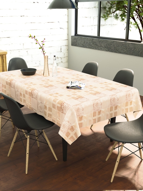 

Clasiko Unisex Beige Printed 6-Seater Rectangular Dining Table Cover