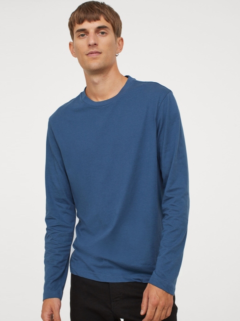 

H&M Men Blue Long-Sleeved Top Regular Fit