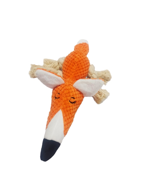 

Pawsindia Orange & White Pure Cotton Sleepy Dog Toy