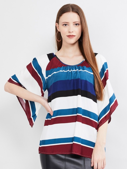 

max Multicoloured Striped A-Line Top, Multi