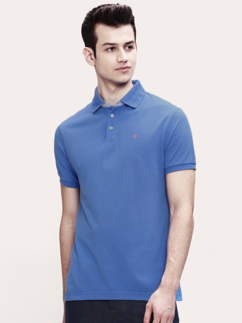 

HACKETT LONDON Men Blue Polo Collar T-shirt