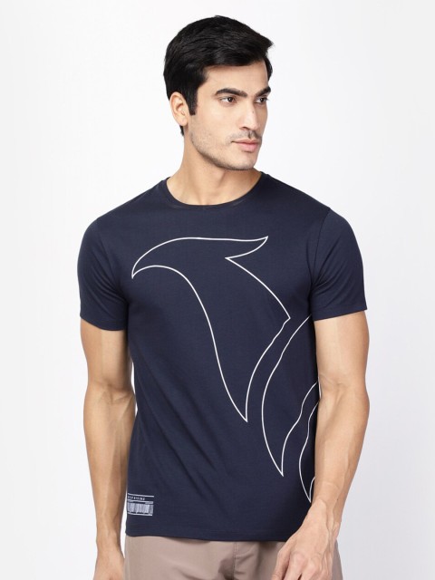 

Blackberrys Men Navy Blue Printed Slim Fit T-shirt