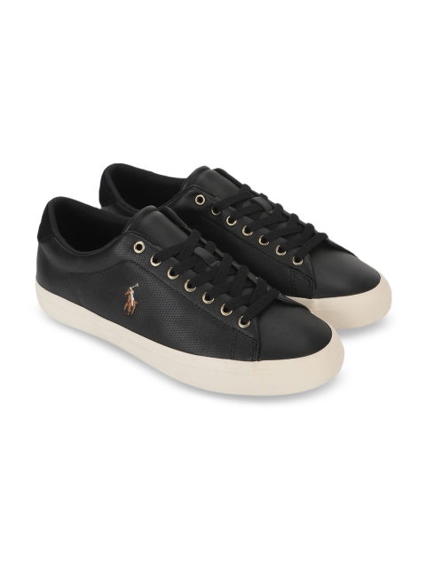 

Polo Ralph Lauren Men Black Leather Sneakers