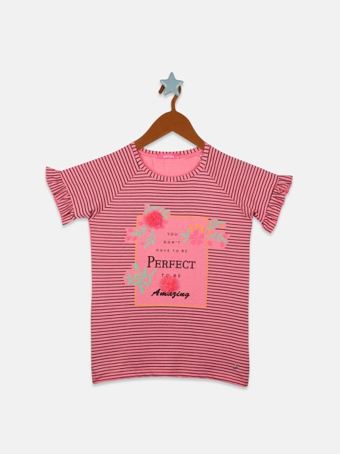 

Monte Carlo Pink Striped Regular Top