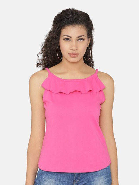

Yaadleen Pink Layered Regular Top