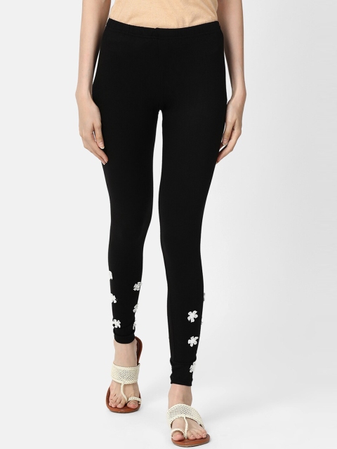 

V2 Value & Variety Women Black Solid Churidar-Length Leggings
