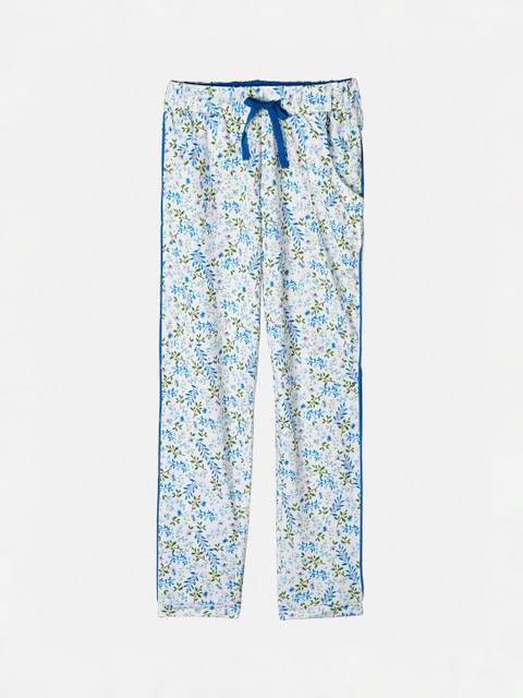 

Monte Carlo Girls Blue & White Floral Printed Track Pants