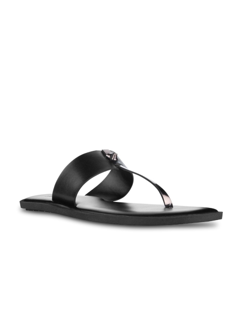 

SKO Men Metallic & Black Leather Comfort Sandals
