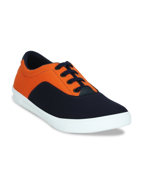 

Get Glamr Men Blue Colourblocked Sneakers
