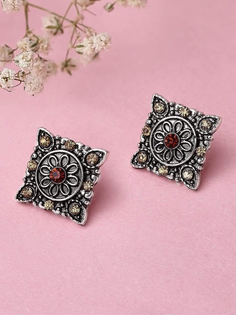 

Rubans Silver Contemporary Studs Earrings
