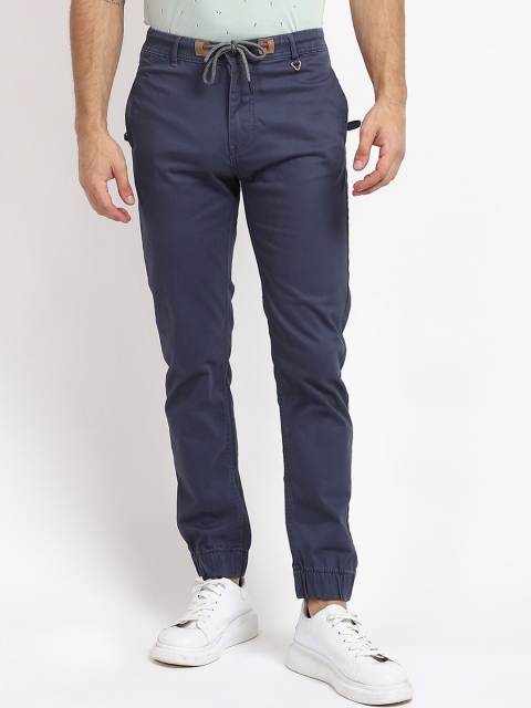

V2 Value & Variety Men Blue Solid Cotton Jeans Joggers