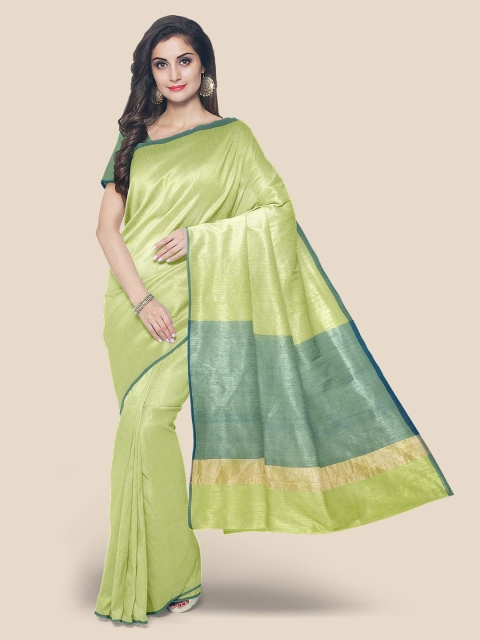

Kalamandir Green Pure Cotton Mangalagiri Saree