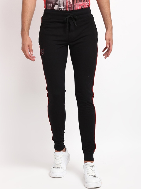 

V2 Value & Variety Men Black & Red Solid Cotton Joggers