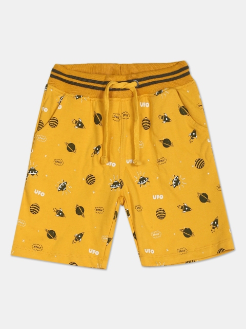 

Cherokee Boys Mustard Printed Mid-Rise Regular Shorts