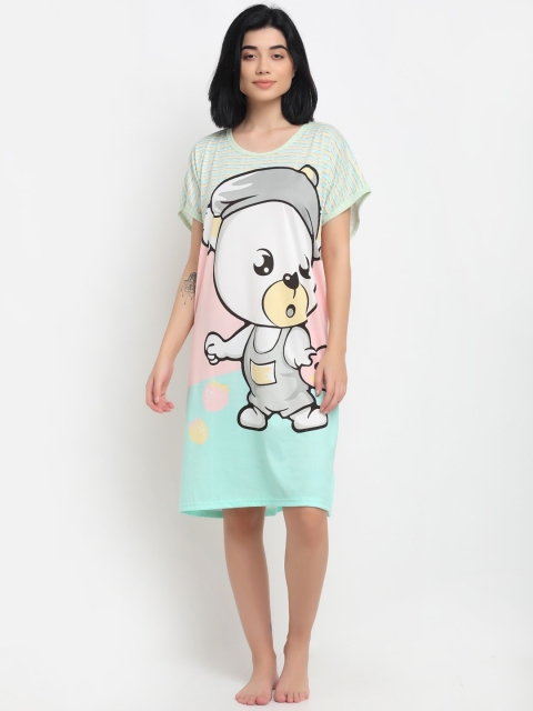 

NEUDIS Women Blue Printed Sleepshirt