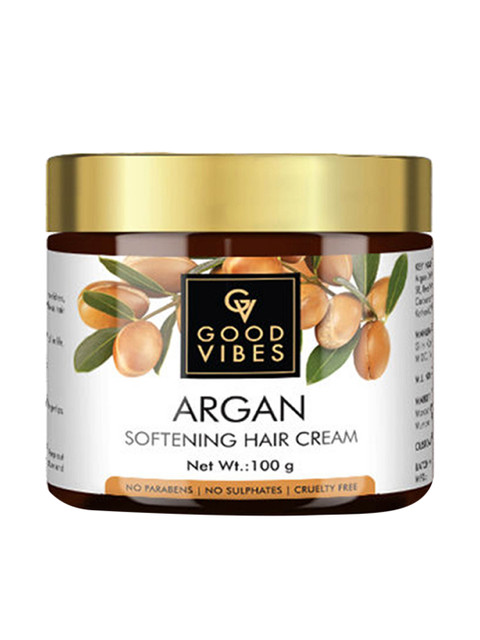 

Good Vibes Argan unisex Hair Softening Cream (100 g), Transparent