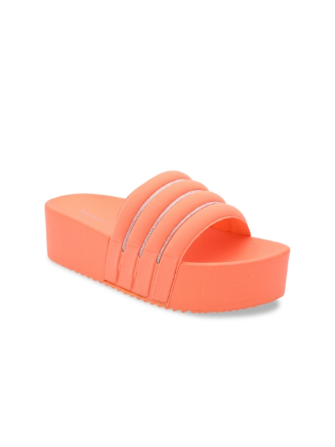 

Stelatoes Orange PU Flatform Sandals