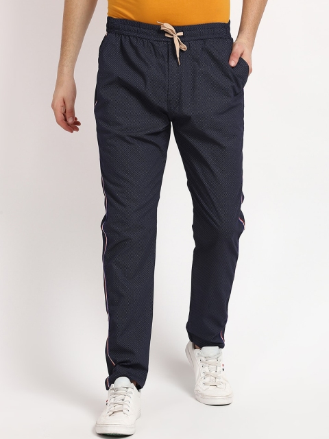 

V2 Value & Variety Men Navy Blue Solid Cotton Track Pants