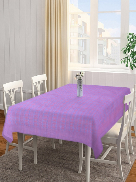 

NEUDIS Purple & Pink Woven Design Pure Cotton Corduroy 6-Seater Rectangle Table Cover