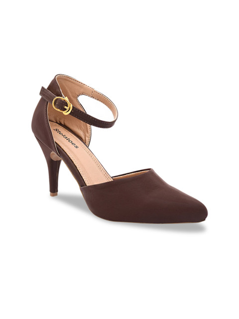 

Stelatoes Brown PU Stiletto Mules