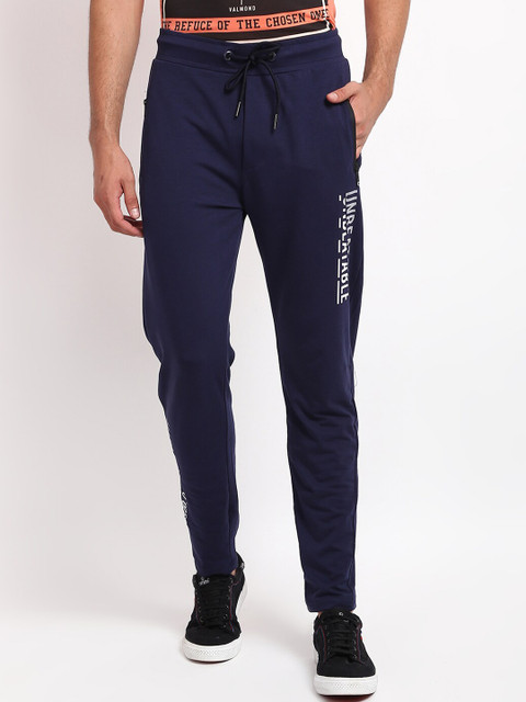

V2 Value & Variety Men Navy Blue Solid Cotton Track Pants