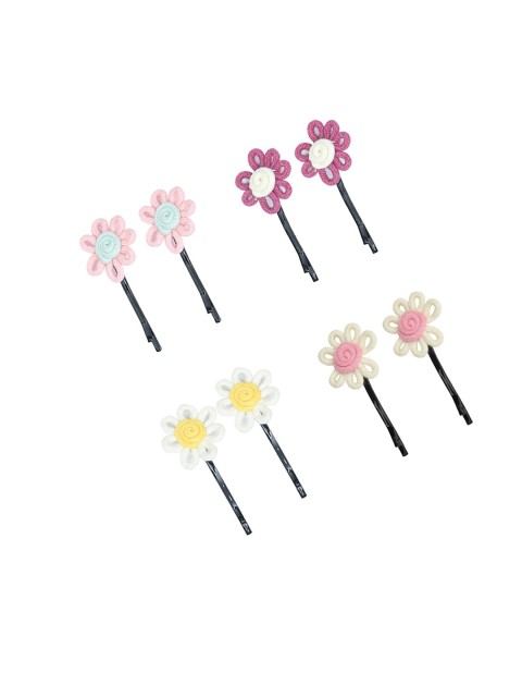 

FUNKRAFTS Girls Multicolor Hair Pins Set of 8, Pink