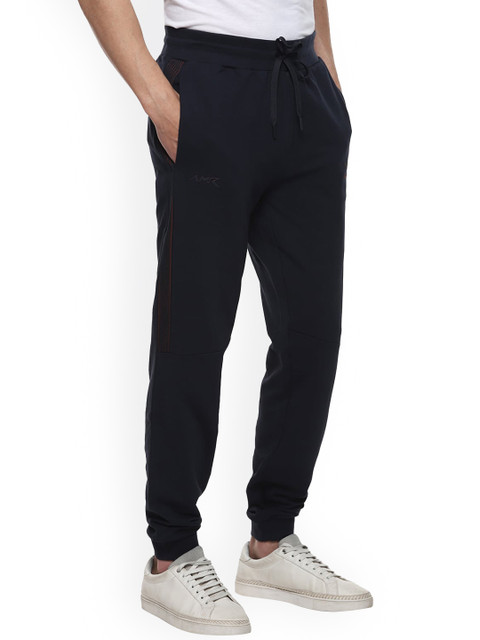 

HACKETT LONDON Men Navy Blue Solid Cotton Slim-Fit Joggers
