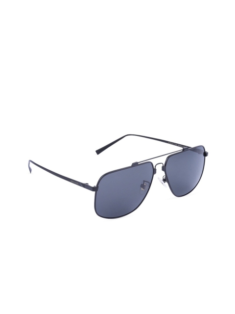 

MARC LOUIS Unisex Blue Lens Square Sunglasses with Polarised and UV Protected Lens