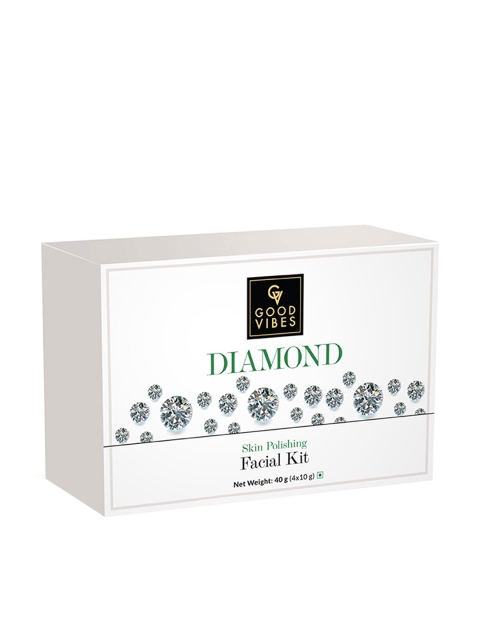 Good Vibes Diamond Skin Polishing Facial Kit 40g, Transparent