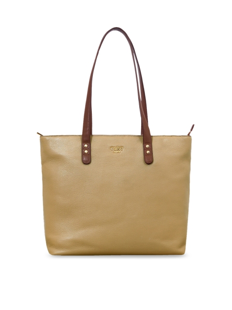 

Eske Beige Leather Shopper Shoulder Bag