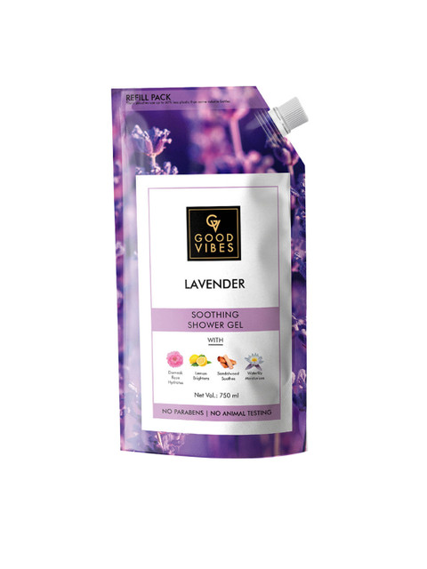 

Good Vibes Soothing Lavender Shower Gel Refill Pack 750 ml, Transparent