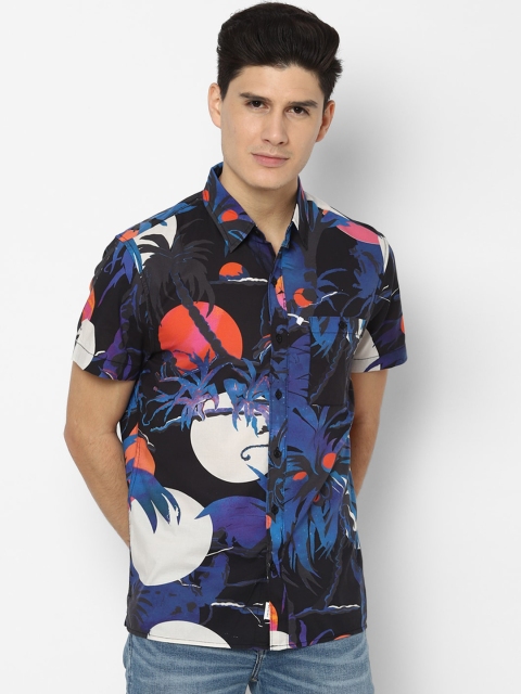 

AMERICAN EAGLE OUTFITTERS Men Black Printed Cotton Casual Shirt