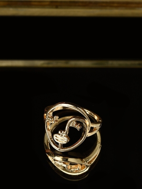 

Accessorize Women Gold-Plated Face Finger Ring
