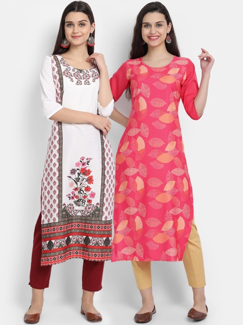 

Ethnic Basket Women Pack of 2 Multi Digital Printed Straight Kurta